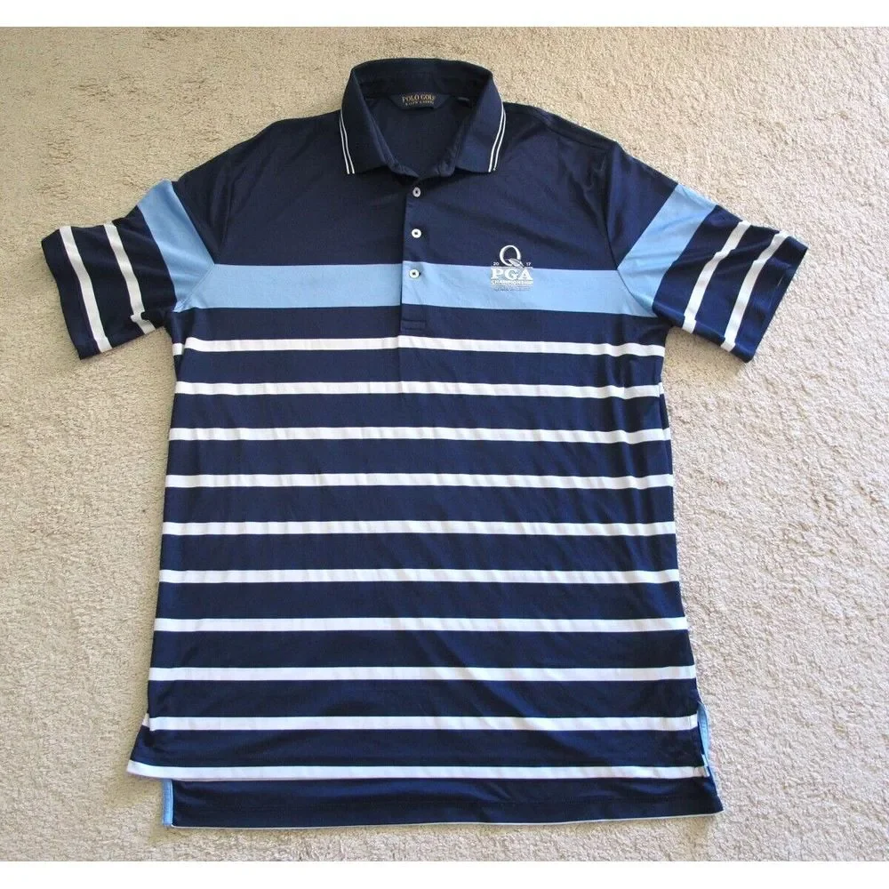 Polo Ralph Lauren Short Sleeve Performance Polo Shirt Men's XL‎ PGA Logo Stretch